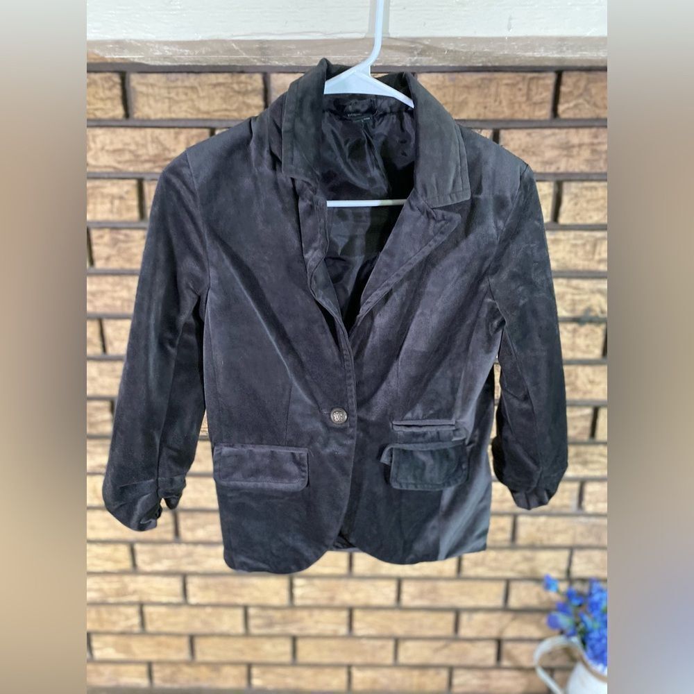 Paper tee velvet blazer